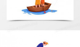 钓鱼漫画图片,漫画中的钓鱼瞬间